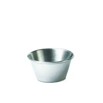 Tablecraft Round Sauce Cup 1.5 Oz. 2.4375"x2.4375"x1" - Stainless Steel (200 Series) - Set of 12