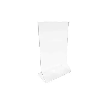 Tablecraft Table Tent - Two-Sided Clear 6.25"x4"x2" - Acrylic - Set of 24