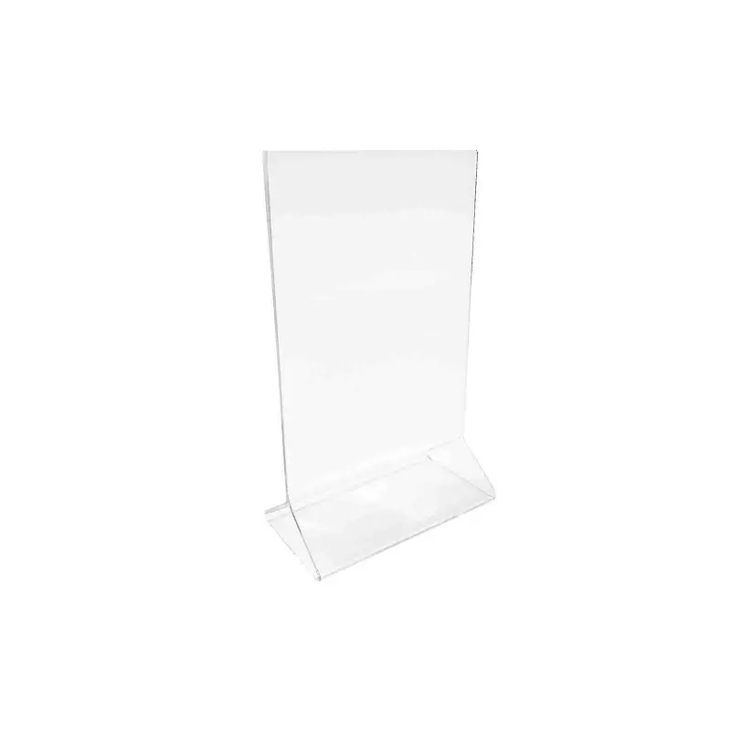 Tablecraft Table Tent - Two-Sided Clear 6.25"x4"x2" - Acrylic - Set of 24