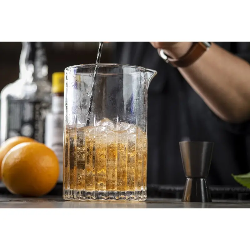 Tablecraft Waverly Collection Glass Mixing Glass - Vertical 2 4.125"x3.75"x5.75" - Glass (Clear Glass)