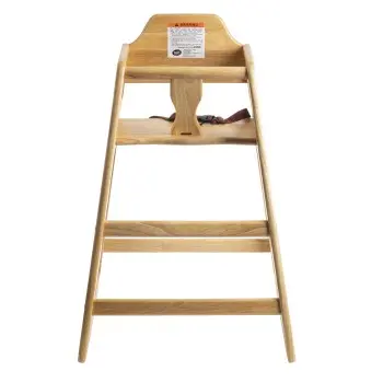 Tablecraft Astm Compliant High Chair 20.125"x23"x29.5" - Wood (Rubberwood) Assembled