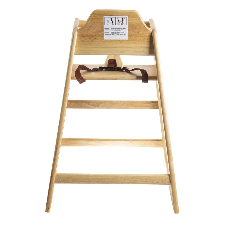 Tablecraft Astm Compliant High Chair 20.125"x23"x29.5" - Wood (Rubberwood) Assembled Tablecraft Astm Compliant High Chair 20.125"x23"x29.5" - Wood (Rubberwood) Assembled