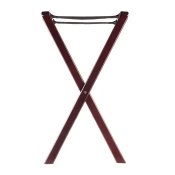 Tablecraft Tray Stand 17"x16"x32.5" - Wood (Rubberwood)
