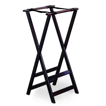 Tablecraft Tray Stand 17"x16"x38" - Wood (Rubberwood)