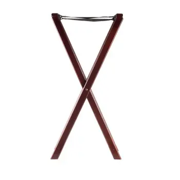 Tablecraft Tray Stand 17"x16"x38" - Wood (Rubberwood)