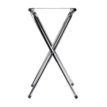 Tablecraft Tray Stand - Double Bar 18.25"x16.5"x31.75" - Chrome Plated (Over Steel)