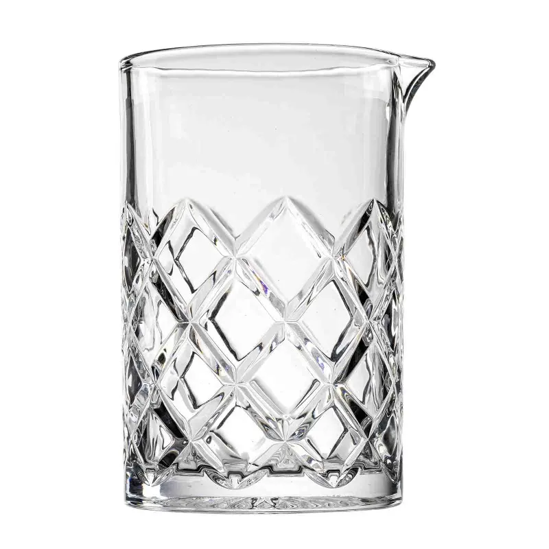 Tablecraft Waverly Collection Glass Mixing Glass - Diamond Cut 2 4.125"x3.75"x5.75" - Glass (Clear Glass)