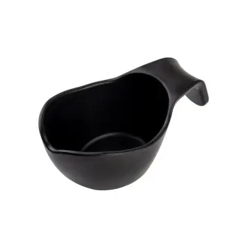 Tablecraft Stackable Sauce Boat 12 Oz. Black 7.25"x4.125"x3" - Melamine