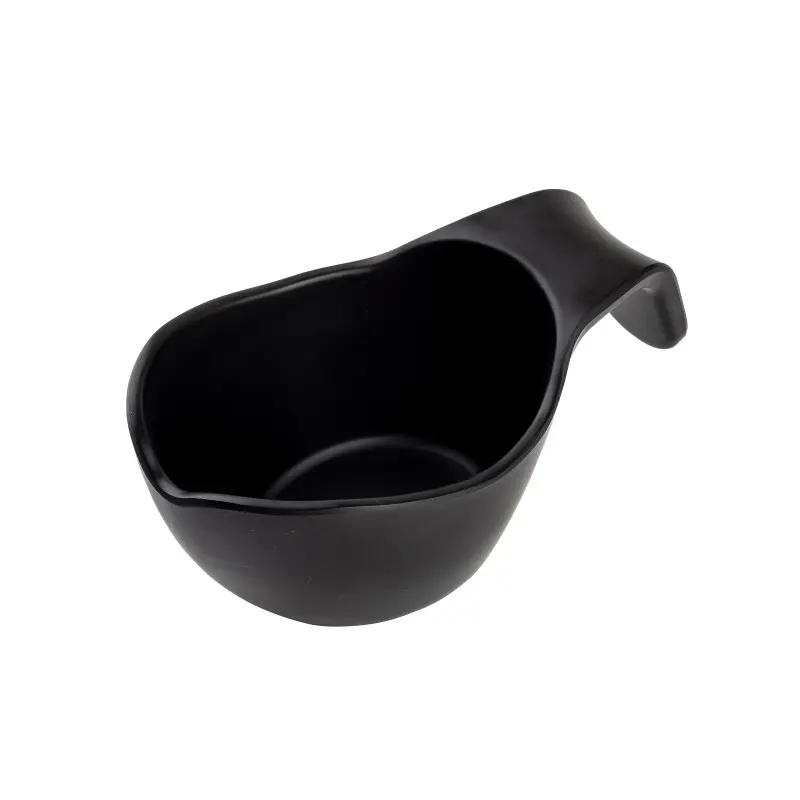 Tablecraft Stackable Sauce Boat 12 Oz. Black 7.25"x4.125"x3" - Melamine