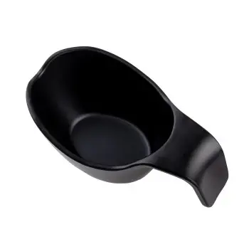 Tablecraft Stackable Sauce Boat 12 Oz. Black 7.25"x4.125"x3" - Melamine