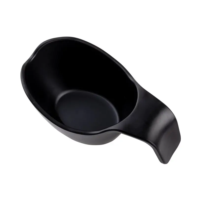 Tablecraft Stackable Sauce Boat 12 Oz. Black 7.25"x4.125"x3" - Melamine