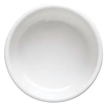 Tablecraft Round Mini Plate 3.25 Oz. White 4"x4"x1" - Melamine - Set of 24