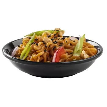 Tablecraft Round Mini Plate 3.25 Oz. Black 4"x4"x1" - Melamine - Set of 24