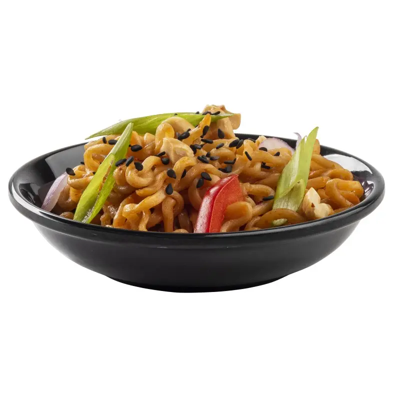 Tablecraft Round Mini Plate 3.25 Oz. Black 4"x4"x1" - Melamine - Set of 24