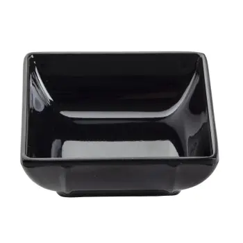 Tablecraft Square Mini Bowl 2.5 Oz. Black 2.75"x2.75"x1" - Melamine - Set of 24
