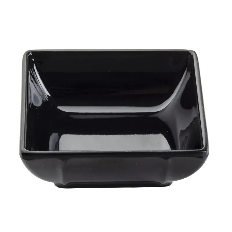 Tablecraft Square Mini Bowl 2.5 Oz. Black 2.75"x2.75"x1" - Melamine - Set of 24