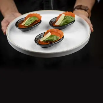 Tablecraft Oval Mini Bowl 1.5 Oz. Black 4"x2.875"x.875" - Melamine - Set of 24