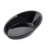 Tablecraft Oval Mini Dish .75 Oz. Black 3.5"x2.375"x1.125" - Melamine - Set of 24