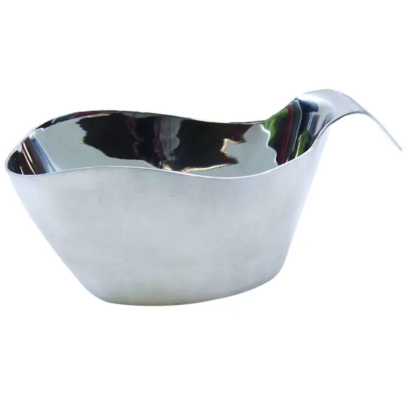 Tablecraft Stackable Sauce Boat 8 Oz. 6"x3"x2.75" - Stainless Steel (18/8)