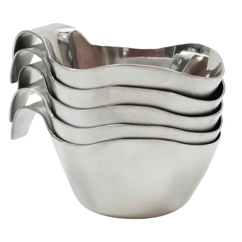 Tablecraft Stackable Sauce Boat 8 Oz. 6"x3"x2.75" - Stainless Steel (18/8)