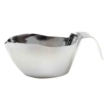Tablecraft Stackable Sauce Boat 12 Oz. 6.375"x3.5"x2.75" - Stainless Steel (18/8)