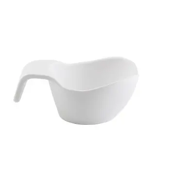 Tablecraft Stackable Sauce Boat 3 Oz. White 4.75"x2.625"x2" - Melamine