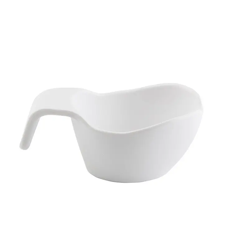 Tablecraft Stackable Sauce Boat 3 Oz. White 4.75"x2.625"x2" - Melamine