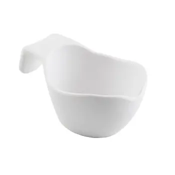 Tablecraft Stackable Sauce Boat 3 Oz. White 4.75"x2.625"x2" - Melamine