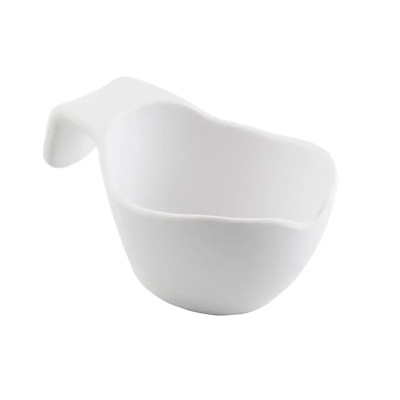 Tablecraft Stackable Sauce Boat 3 Oz. White 4.75"x2.625"x2" - Melamine