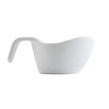 Tablecraft Stackable Sauce Boat 3 Oz. White 4.75"x2.625"x2" - Melamine