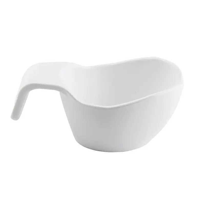 Tablecraft Stackable Sauce Boat 8 Oz. White 6.25"x3.625"x2.75" - Melamine