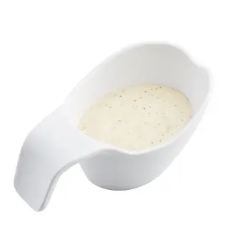 Tablecraft Stackable Sauce Boat 8 Oz. White 6.25"x3.625"x2.75" - Melamine