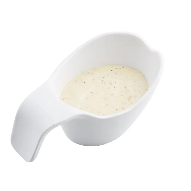 Tablecraft Stackable Sauce Boat 8 Oz. White 6.25"x3.625"x2.75" - Melamine