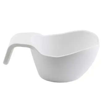 Tablecraft Stackable Sauce Boat 12 Oz. White 7.25"x4.125"x3" - Melamine