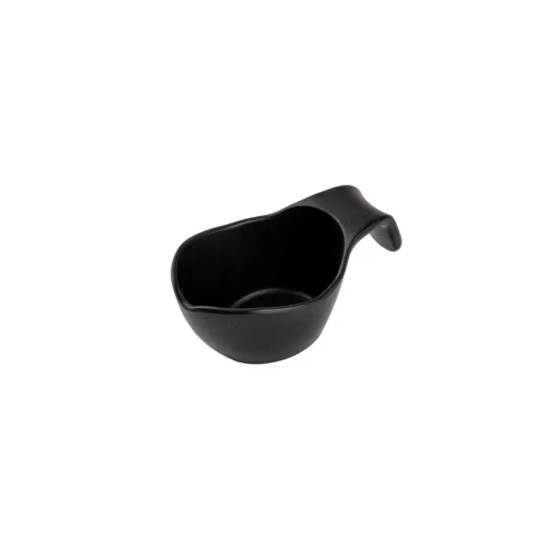 Tablecraft Stackable Sauce Boat 3 Oz. Black 4.75"x2.625"x2" - Melamine
