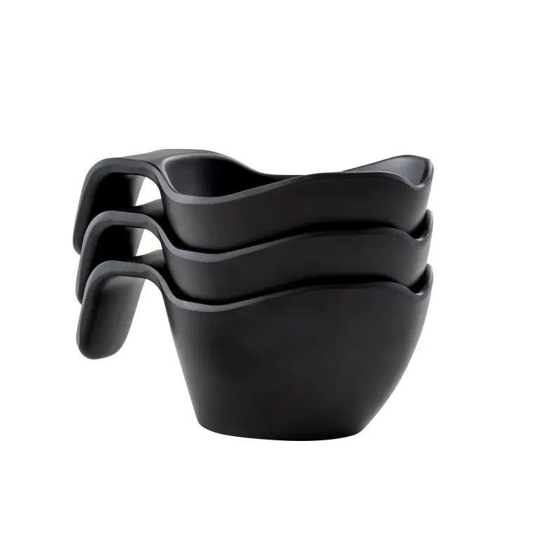 Tablecraft Stackable Sauce Boat 5 Oz. Black 5.5"x3.125"x2.25" - Melamine