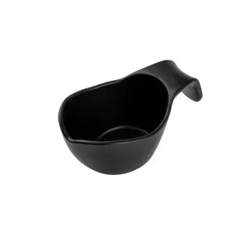 Tablecraft Stackable Sauce Boat 8 Oz. Black 6.25"x3.625"x2.75" - Melamine