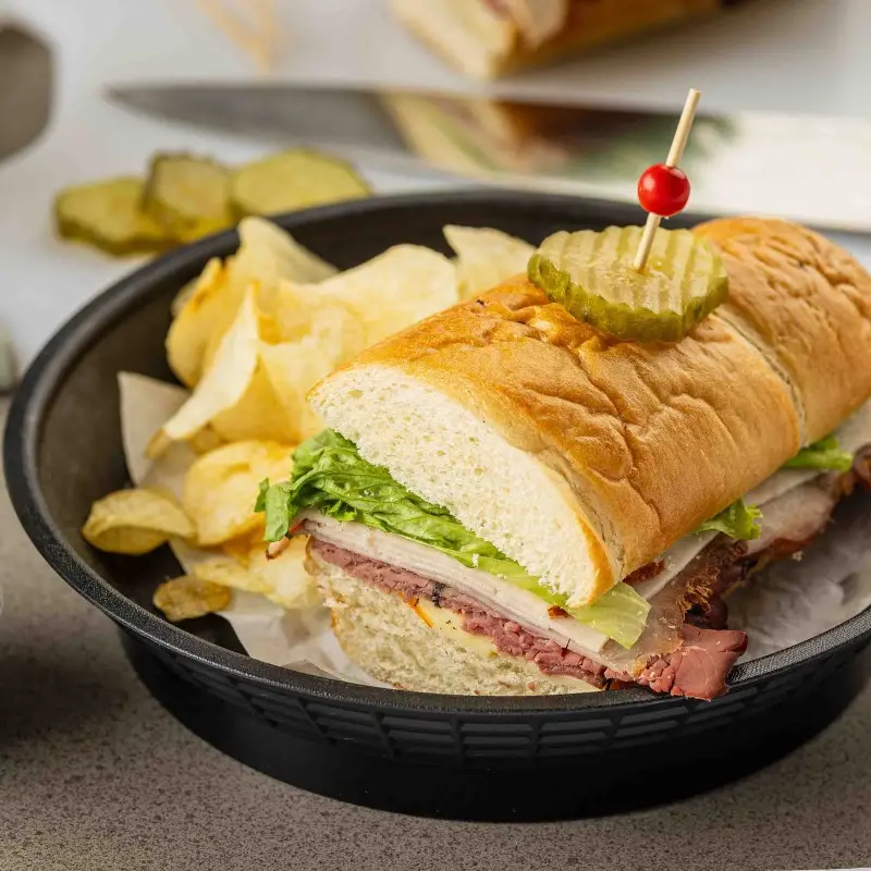 Tablecraft Diner Platter Black 10.5"x10.5"x2.125" - Polypropylene (PP) - NSF - Set of 12 Tablecraft Diner Platter Black 10.5"x10.5"x2.125" - Polypropylene (PP) - NSF - Set of 12