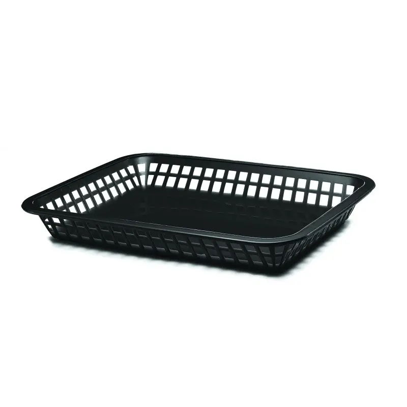 Tablecraft Rectangular Mas Grande Basket Black 11.75"x8.5"x1.5" - Polypropylene (PPH) - Set of 36 Tablecraft Rectangular Mas Grande Basket Black 11.75"x8.5"x1.5" - Polypropylene (PPH) - Set of 36
