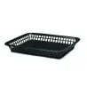 Tablecraft Rectangular Mas Grande Basket Black 11.75"x8.5"x1.5" - Polypropylene (PPH) - Set of 36