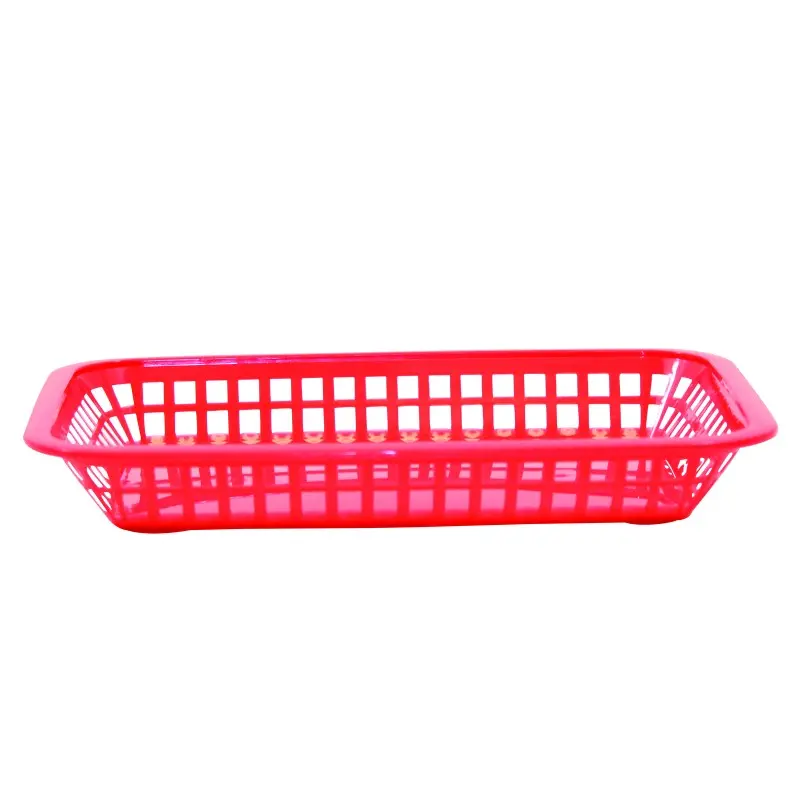 Tablecraft Rectangular Grande Basket Red 10.75"x7.75"x1.5" - Polypropylene (PPH) - Set of 36 Tablecraft Rectangular Grande Basket Red 10.75"x7.75"x1.5" - Polypropylene (PPH) - Set of 36