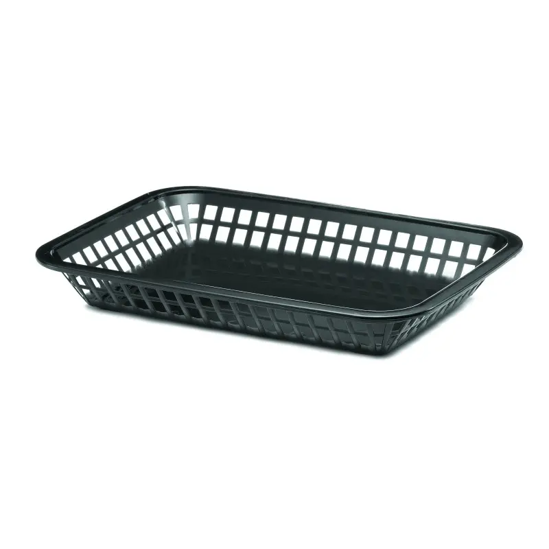 Tablecraft Rectangular Grande Basket Black 10.75"x7.75"x1.5" - Polypropylene (PPH) - Set of 36 Tablecraft Rectangular Grande Basket Black 10.75"x7.75"x1.5" - Polypropylene (PPH) - Set of 36