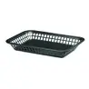 Tablecraft Rectangular Grande Basket Black 10.75"x7.75"x1.5" - Polypropylene (PPH) - Set of 36