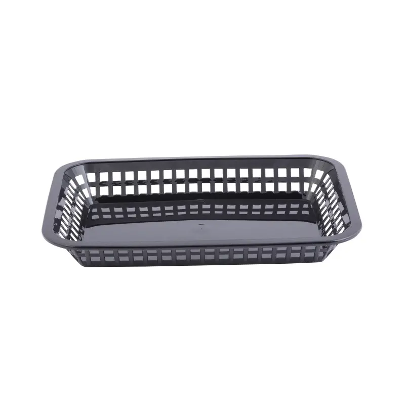 Tablecraft Rectangular Grande Basket Black 10.75"x7.75"x1.5" - Polypropylene (PPH) - Set of 36 Tablecraft Rectangular Grande Basket Black 10.75"x7.75"x1.5" - Polypropylene (PPH) - Set of 36