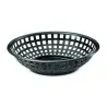 Tablecraft Round Serving Basket Black 8"x8"x2" - Polypropylene (PPH) - Set of 36