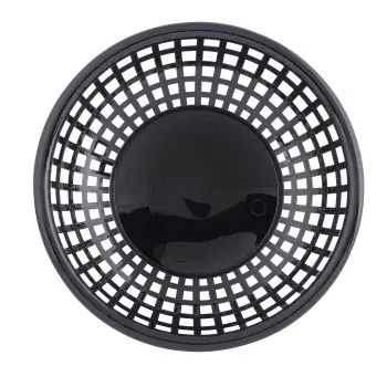 Tablecraft Round Serving Basket Black 8"x8"x2" - Polypropylene (PPH) - Set of 36