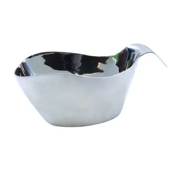 Tablecraft Stackable Sauce Boat 5 Oz. 5.125"x2.5"x2.375" - Stainless Steel (18/8)