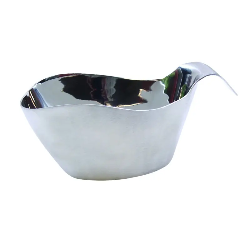 Tablecraft Stackable Sauce Boat 5 Oz. 5.125"x2.5"x2.375" - Stainless Steel (18/8)
