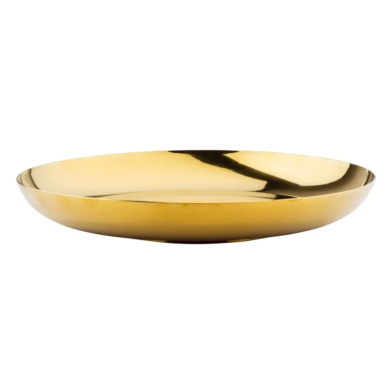 Tablecraft Round Large Size Replacement Bowl for 12037 3.5 Qts 12.75"x12.75"x2.5" - St/Steel (200 Series) - Gold Finish