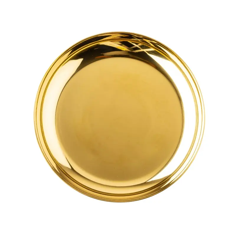 Tablecraft Round Large Size Replacement Bowl for 12037 3.5 Qts 12.75"x12.75"x2.5" - St/Steel (200 Series) - Gold Finish